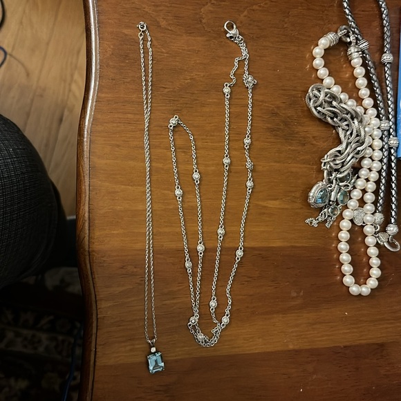 💙Judith Ripka vintage double sided blue topaz heart shaped pendant - Picture 11 of 11